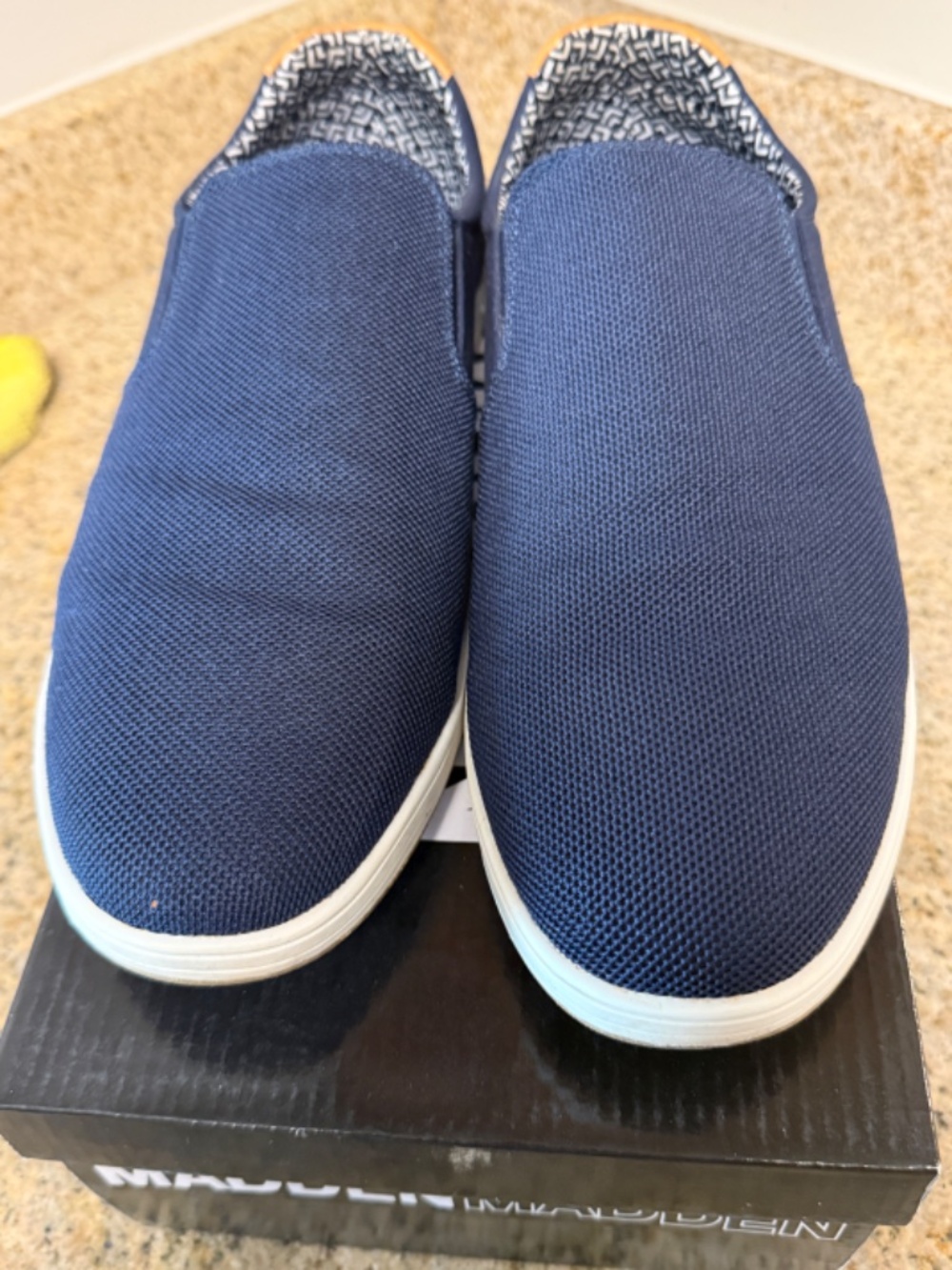 Steve Madden M-Becker Navy Canvas Slip-On Sneakers Size 13 Men’s Casual Shoes